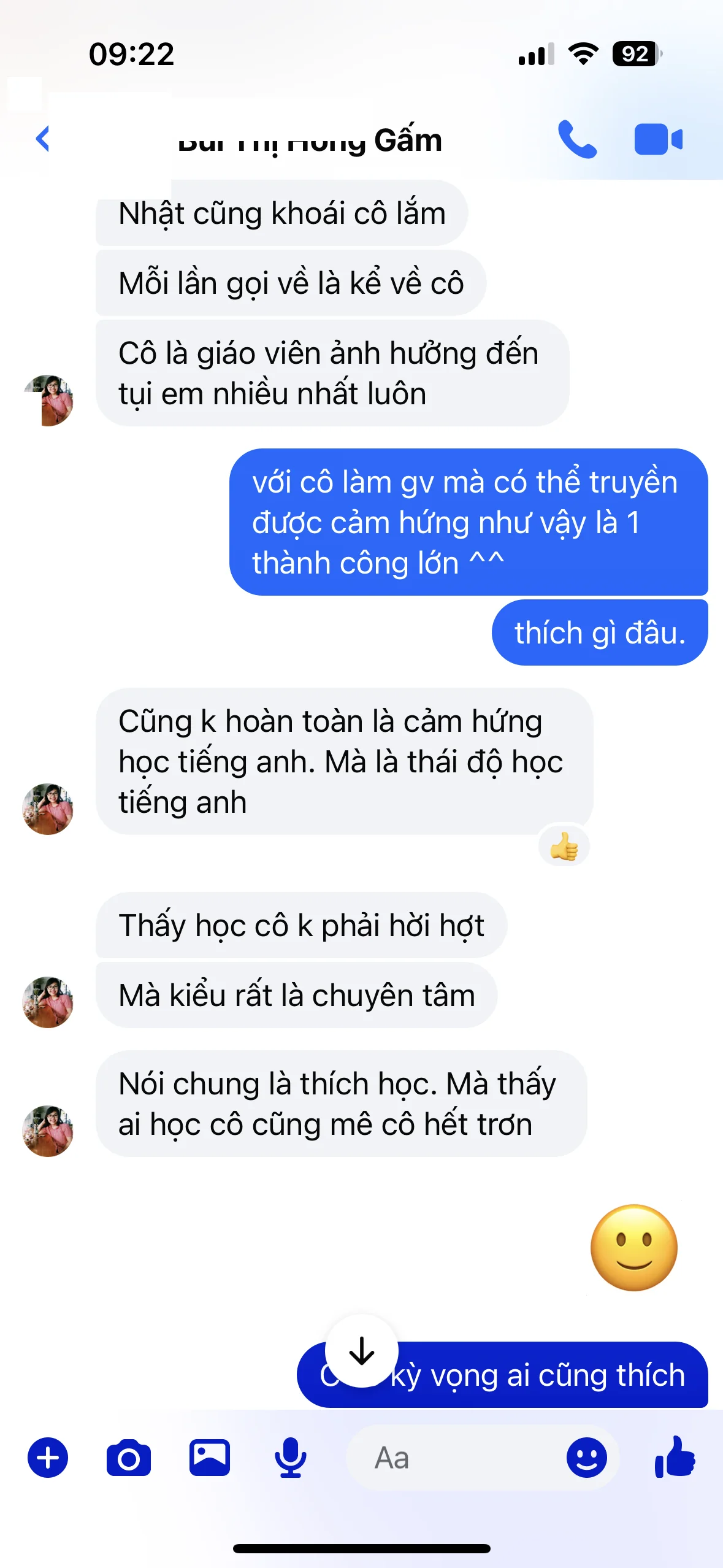 Gấm, cô Ái Vi là GV ảnh hưởng nhất