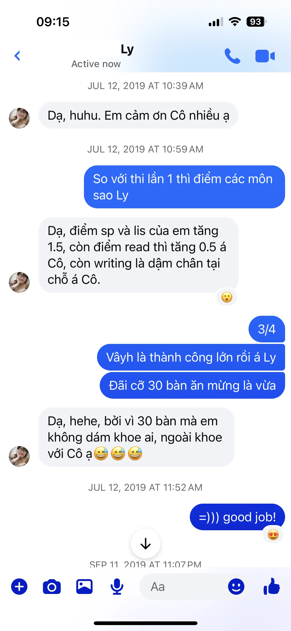 Ly, đãi 30 bàn ăn mừng