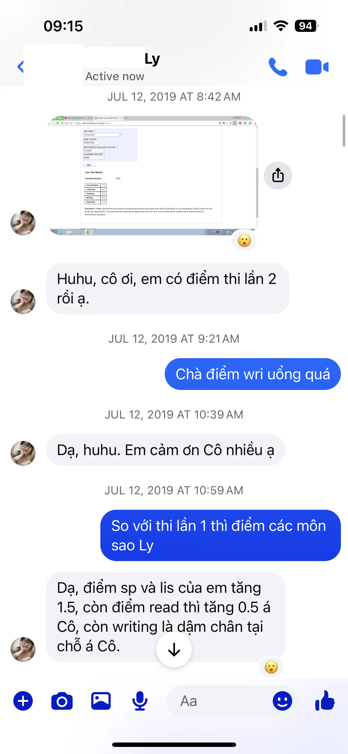 Ly báo kết quả đợt 2