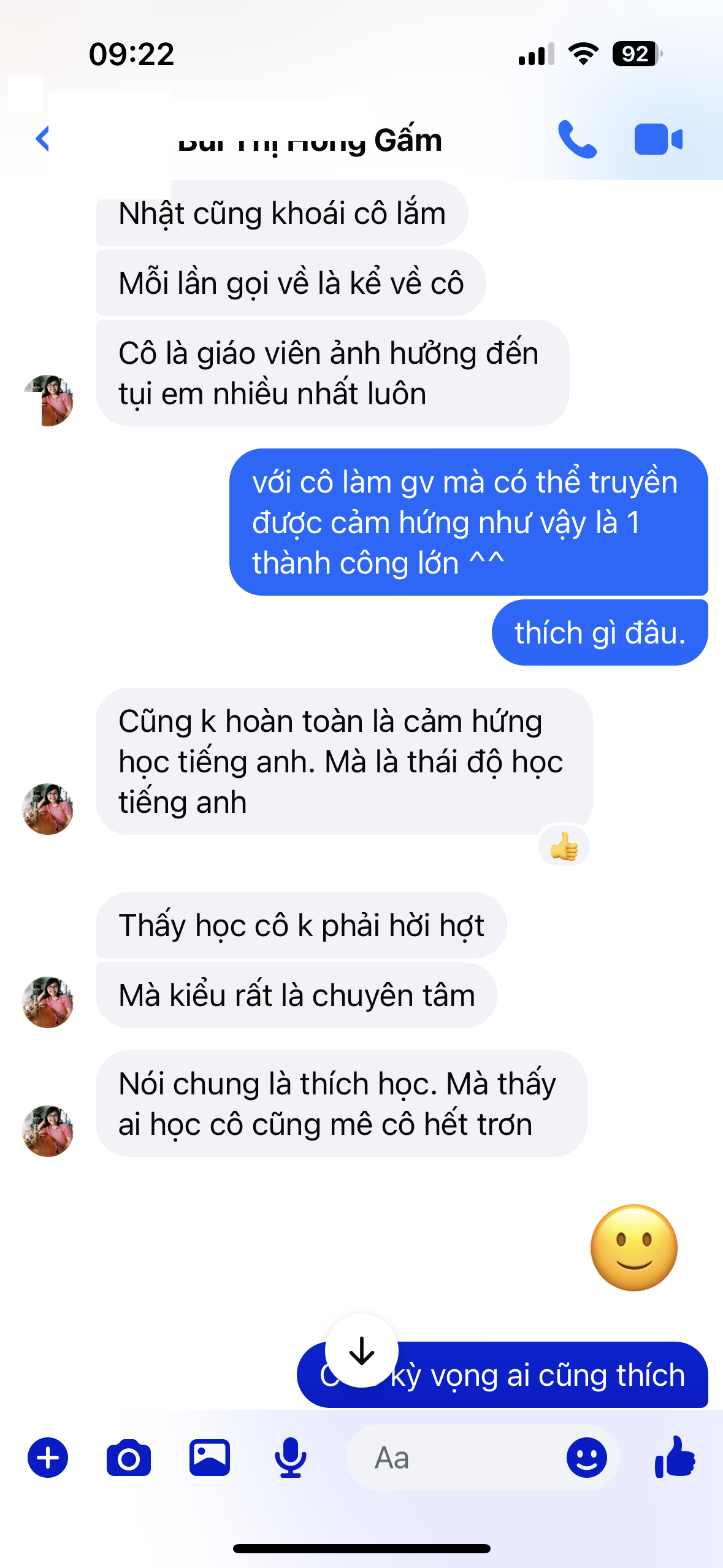 Gấm, cô Ái Vi là GV ảnh hưởng nhất
