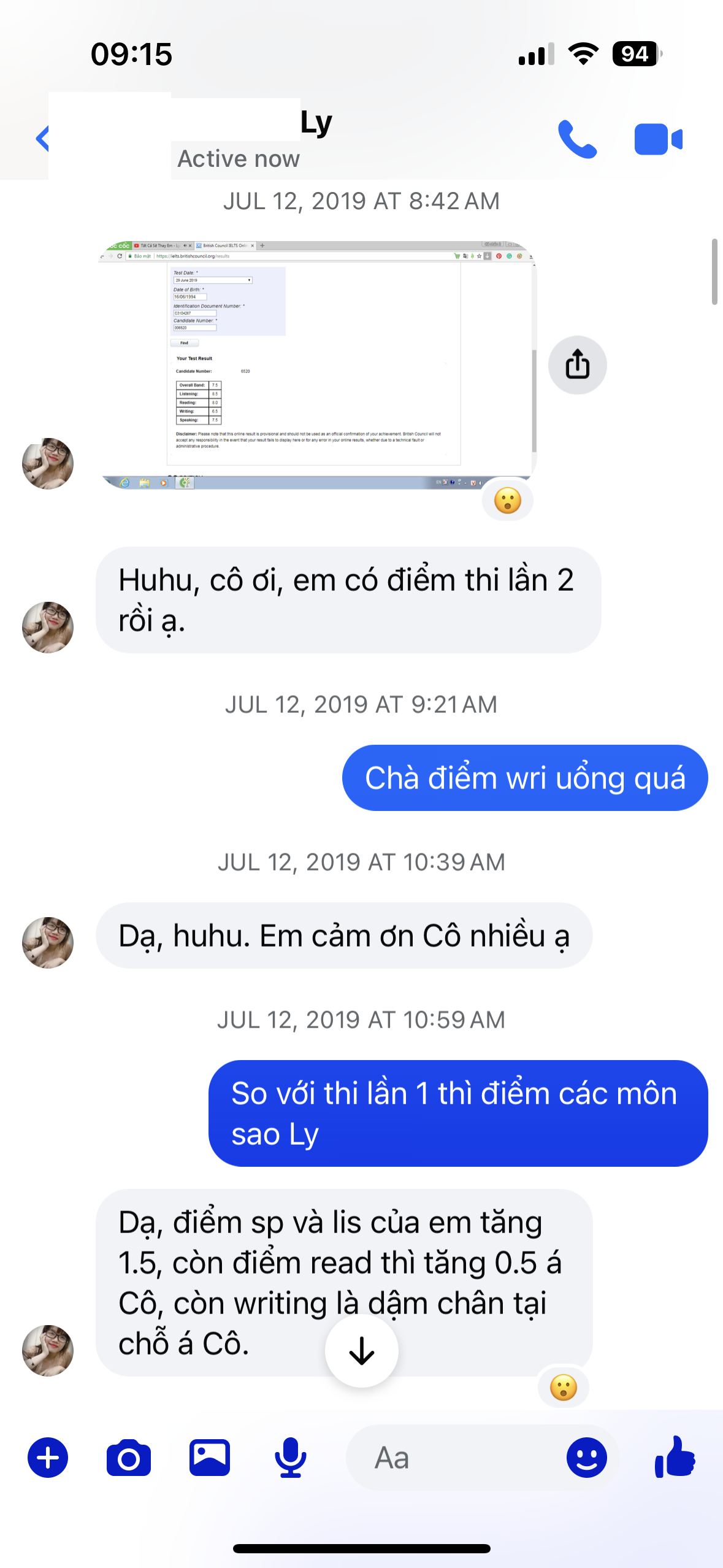 Ly báo kết quả đợt 2